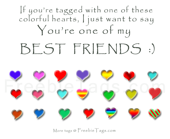 Tag your best friends on facebook with a heart