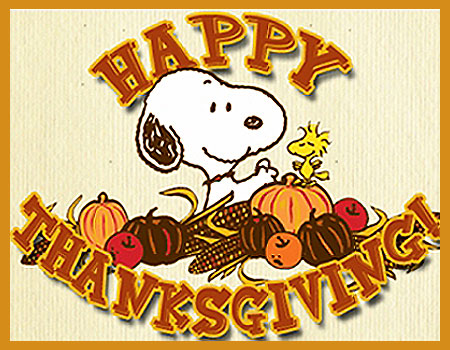 Tag your friends with happy Thanksgiving day snoopy version facebook tag picture