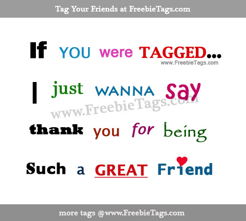 If you are tagged I just want to say thank you for being such a great friend