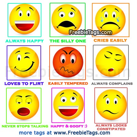 Tag Facebook friends with funny smiley faces