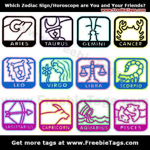 Do you know which zodiac signs or horoscope are you and your friends tag?