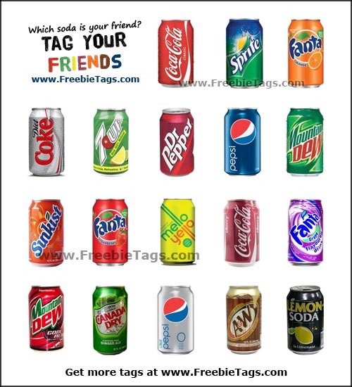 Tag which soda your friends are facebook tag picture
