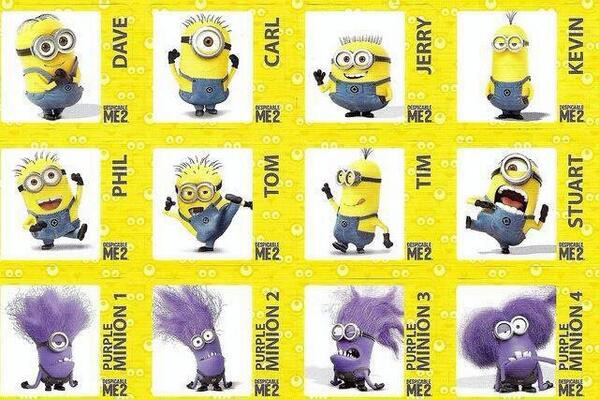 minions names with pictures